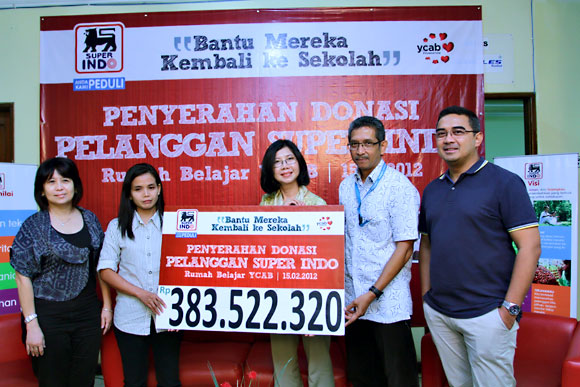 1,210,903 Super Indo customers took part and donated to YCAB Foundation