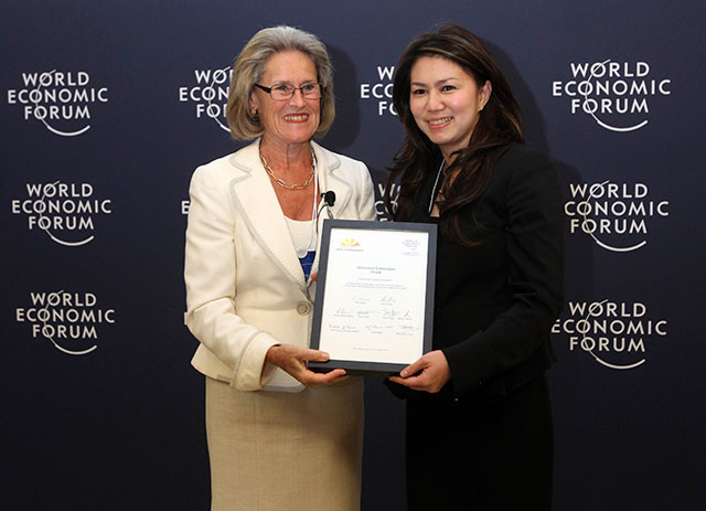 Hilde Schwab and Veronica Colondam