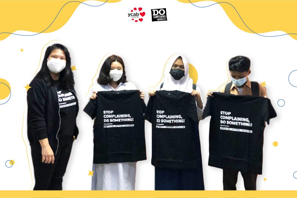 YCAB Goes Green aims to develop a new green society by sorting out trash according to a category, as well as reducing water usage, electricity, paper usage.